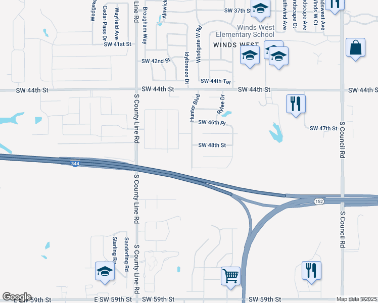 map of restaurants, bars, coffee shops, grocery stores, and more near 4909 Hunter Boulevard in Oklahoma City