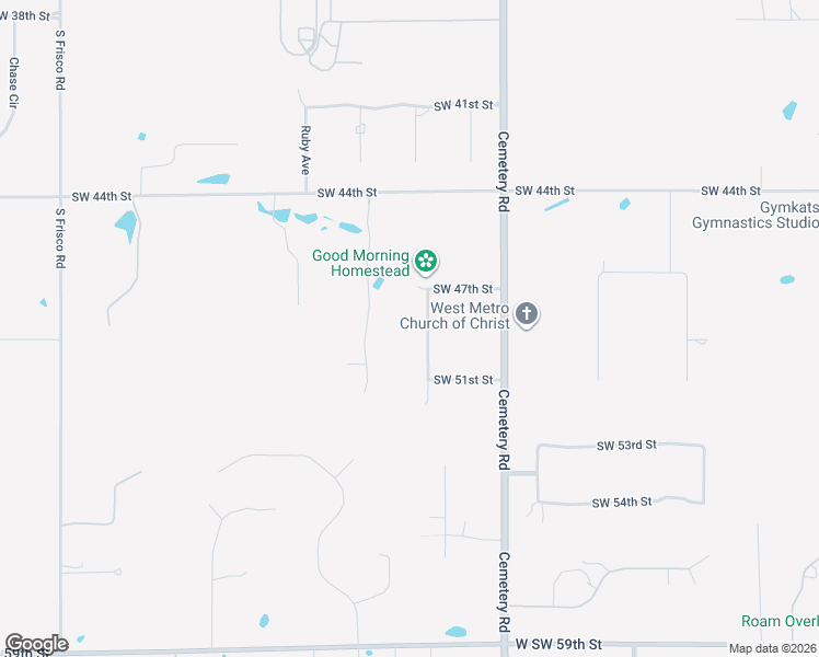 map of restaurants, bars, coffee shops, grocery stores, and more near 4901 Polo Lane in Mustang