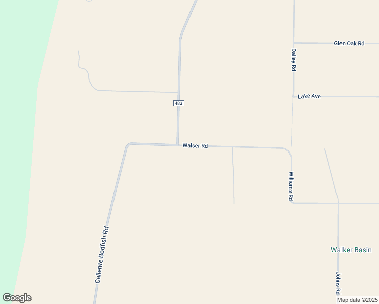 map of restaurants, bars, coffee shops, grocery stores, and more near Walker Basin Rd in Caliente