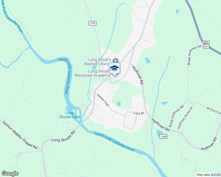map of restaurants, bars, coffee shops, grocery stores, and more near 3057 Chinook Trail in Lincolnton