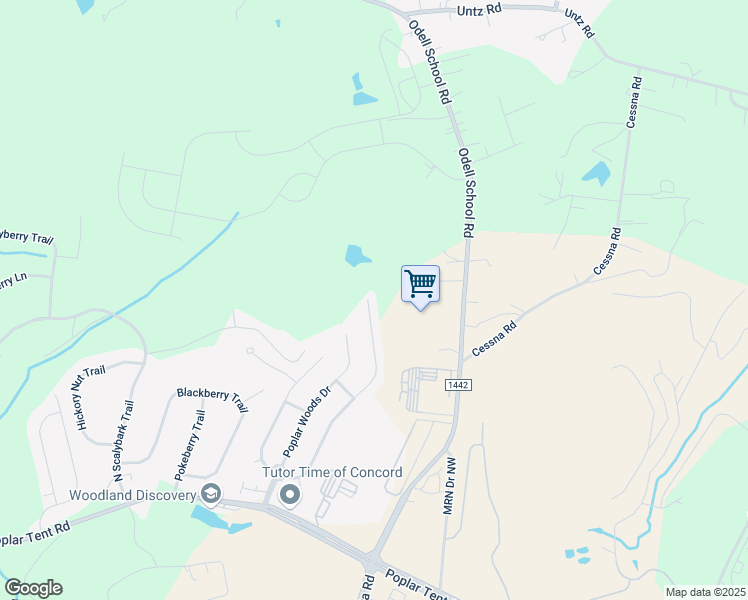 map of restaurants, bars, coffee shops, grocery stores, and more near 8106 Chatham Oaks Drive in Concord