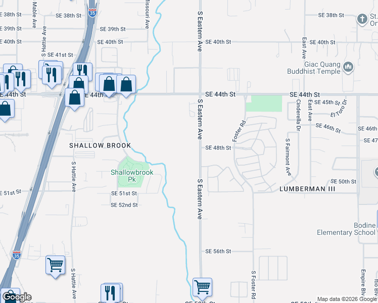 map of restaurants, bars, coffee shops, grocery stores, and more near in Oklahoma City