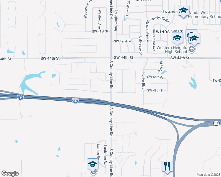 map of restaurants, bars, coffee shops, grocery stores, and more near 4829 Granite Drive in Oklahoma City