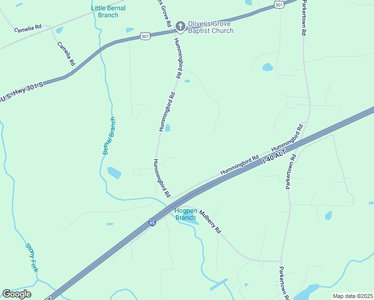 map of restaurants, bars, coffee shops, grocery stores, and more near 775 Hummingbird Road in Four Oaks