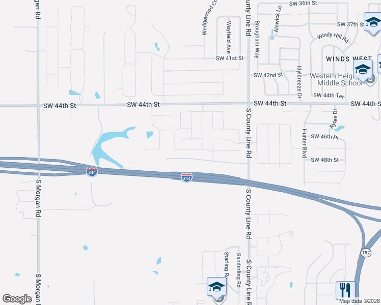 map of restaurants, bars, coffee shops, grocery stores, and more near 9229 Southwest 48th Terrace in Oklahoma City