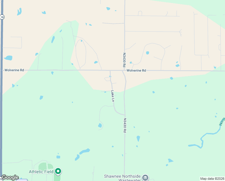map of restaurants, bars, coffee shops, grocery stores, and more near Hill Road in Shawnee