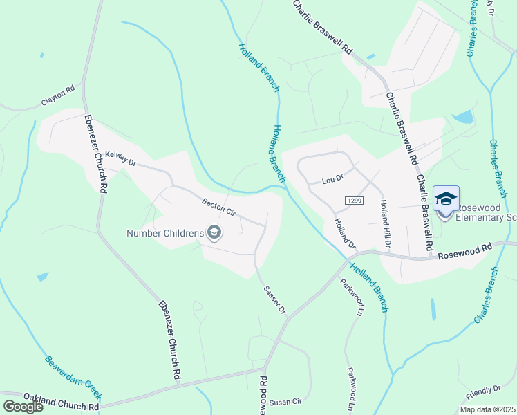 map of restaurants, bars, coffee shops, grocery stores, and more near 305 Sasser Drive in Goldsboro