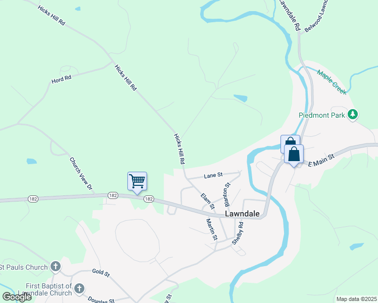 map of restaurants, bars, coffee shops, grocery stores, and more near 150 Hicks Hill Road in Lawndale