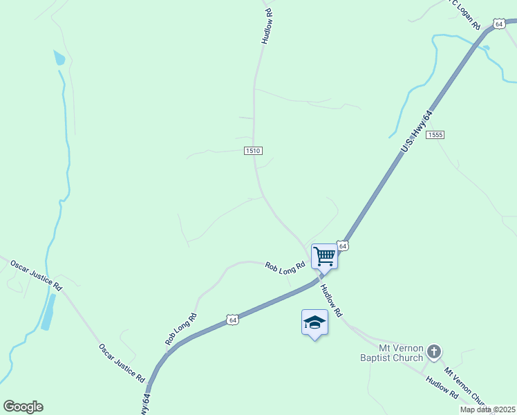 map of restaurants, bars, coffee shops, grocery stores, and more near 3101 Hudlow Road in Forest City