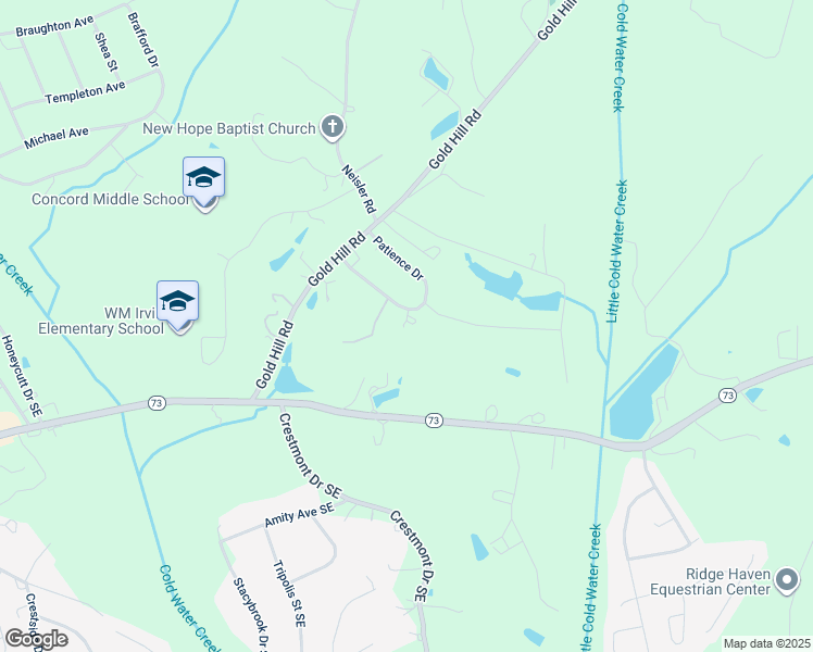 map of restaurants, bars, coffee shops, grocery stores, and more near 356 Patience Drive in Concord