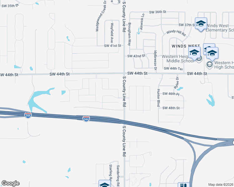 map of restaurants, bars, coffee shops, grocery stores, and more near 9009 Southwest 48th Terrace in Oklahoma City