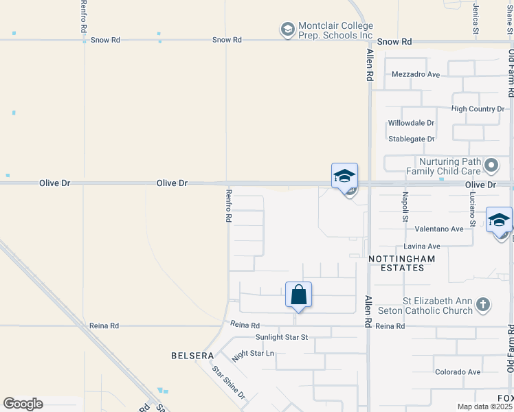 map of restaurants, bars, coffee shops, grocery stores, and more near 13506 Arden Forest Drive in Bakersfield