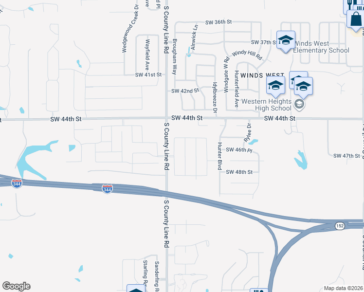 map of restaurants, bars, coffee shops, grocery stores, and more near 8901 Southwest 46th Street in Oklahoma City