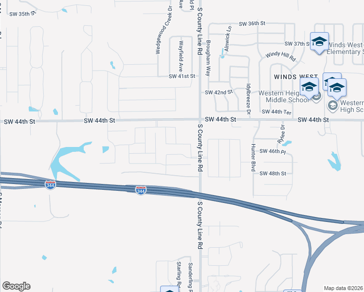 map of restaurants, bars, coffee shops, grocery stores, and more near 9005 Southwest 46th Street in Oklahoma City