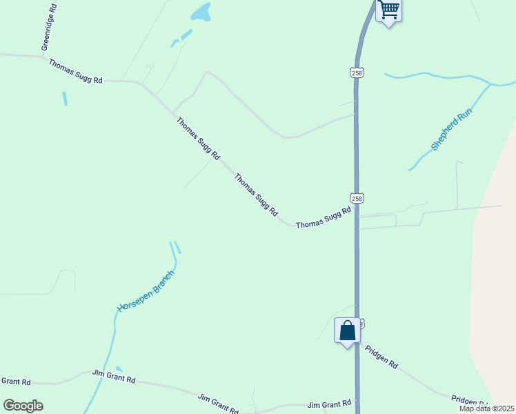 map of restaurants, bars, coffee shops, grocery stores, and more near 377 Thomas Sugg Road in Snow Hill
