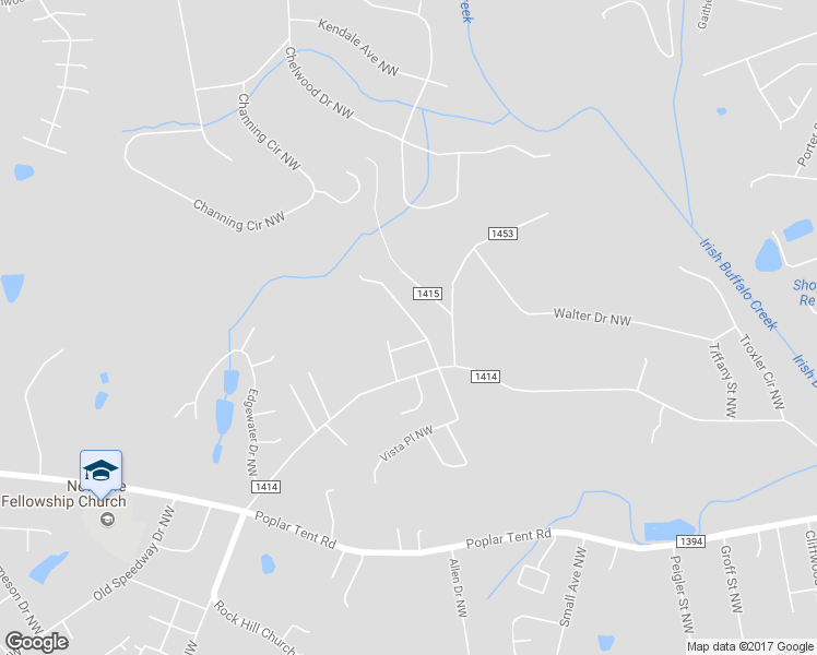 map of restaurants, bars, coffee shops, grocery stores, and more near 265 Red Maple Drive Northwest in Concord