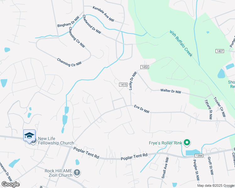 map of restaurants, bars, coffee shops, grocery stores, and more near 265 Red Maple Drive Northwest in Concord