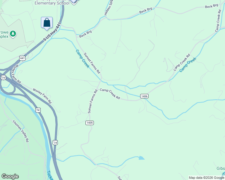 map of restaurants, bars, coffee shops, grocery stores, and more near 123 Camp Creek Rd in Whittier