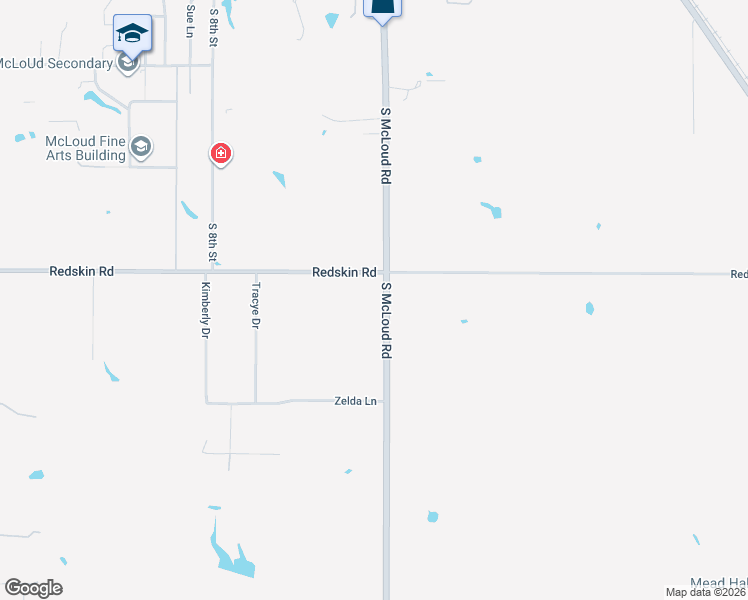 map of restaurants, bars, coffee shops, grocery stores, and more near 31999 Redskin Rd in McLoud