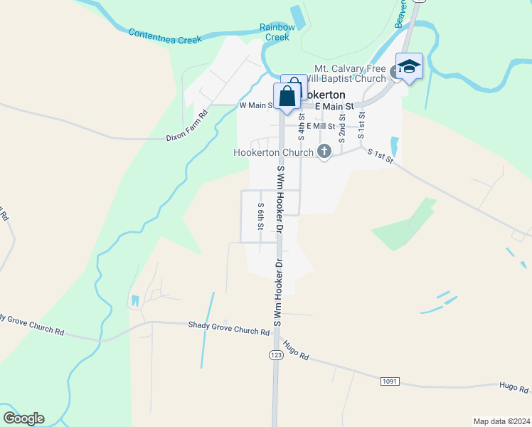 map of restaurants, bars, coffee shops, grocery stores, and more near 417 6th Street in Snow Hill