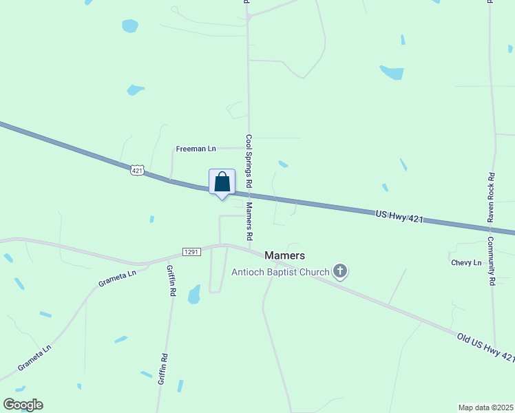 map of restaurants, bars, coffee shops, grocery stores, and more near 6955 U.S. 421 in Lillington