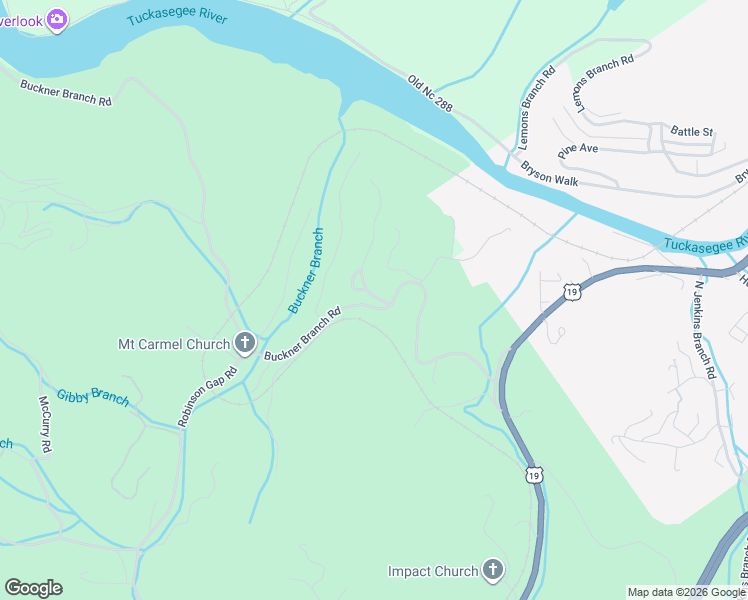 map of restaurants, bars, coffee shops, grocery stores, and more near 30 West Ridge Drive in Bryson City