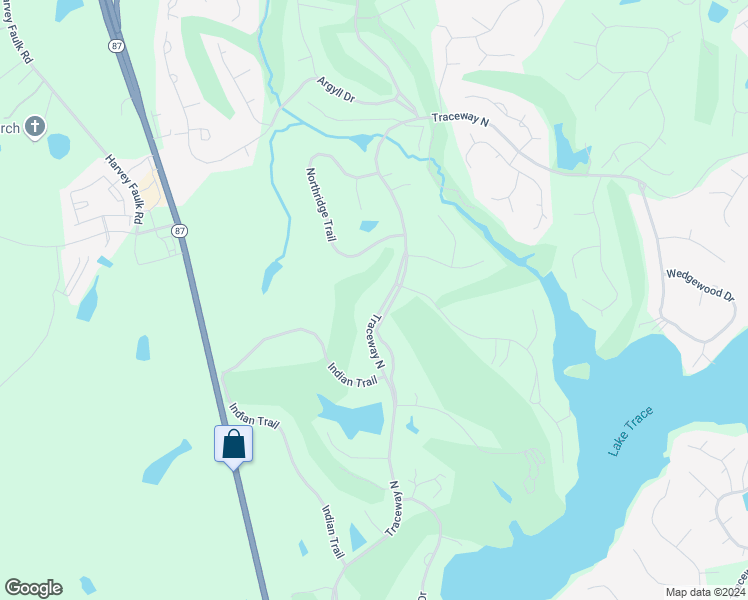 map of restaurants, bars, coffee shops, grocery stores, and more near 82 Traceway North in Sanford