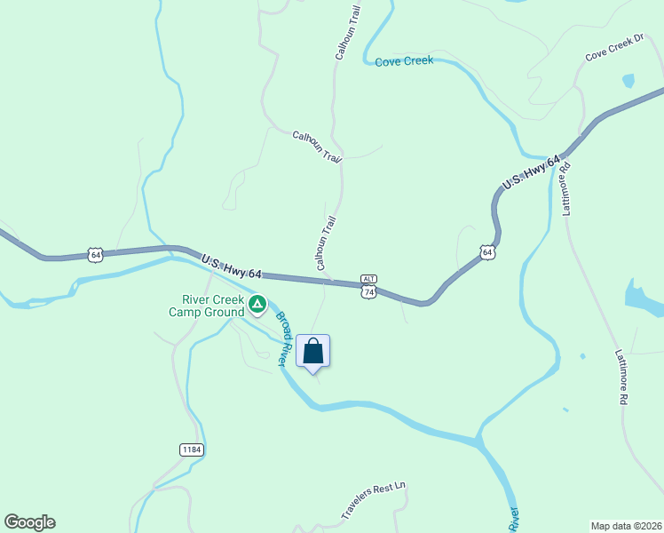 map of restaurants, bars, coffee shops, grocery stores, and more near 5460 US 64/74a Highway in Rutherfordton