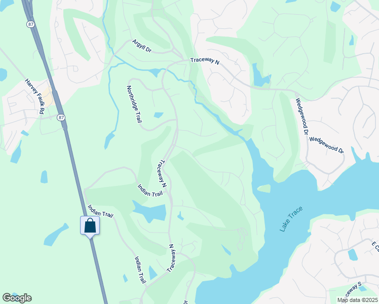 map of restaurants, bars, coffee shops, grocery stores, and more near 153 Fairway Lane in Sanford