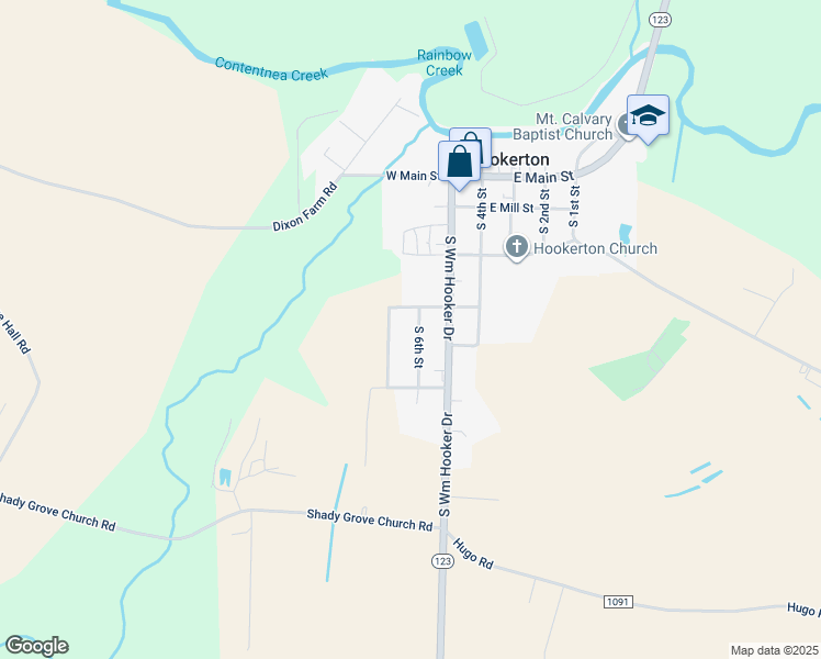 map of restaurants, bars, coffee shops, grocery stores, and more near 410 6th Street in Snow Hill