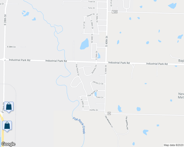 map of restaurants, bars, coffee shops, grocery stores, and more near 1015 Rickey Circle in Van Buren