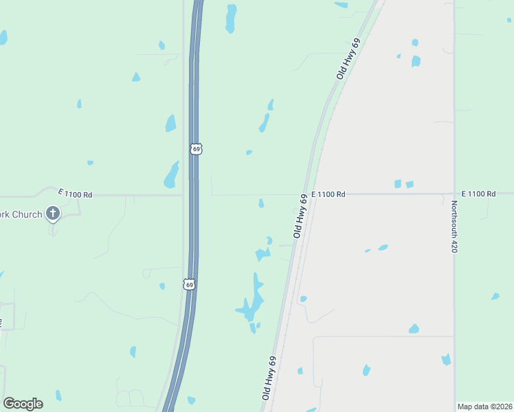 map of restaurants, bars, coffee shops, grocery stores, and more near 419174 East 1100 Road in Checotah