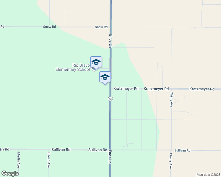 map of restaurants, bars, coffee shops, grocery stores, and more near 6540 Enos Lane in Bakersfield