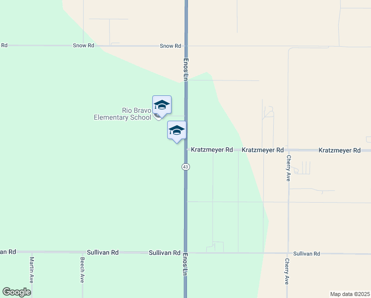 map of restaurants, bars, coffee shops, grocery stores, and more near 6601 Enos Lane in Bakersfield