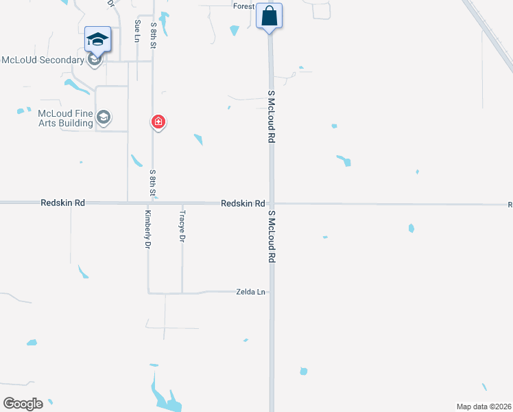 map of restaurants, bars, coffee shops, grocery stores, and more near 31999 Redskin Road in McLoud