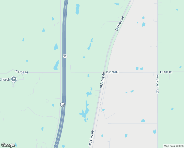 map of restaurants, bars, coffee shops, grocery stores, and more near 419174 East 1100 Road in Checotah