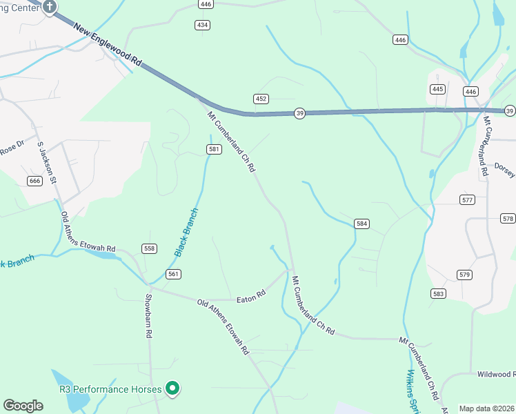 map of restaurants, bars, coffee shops, grocery stores, and more near 184 County Road 580 in Athens