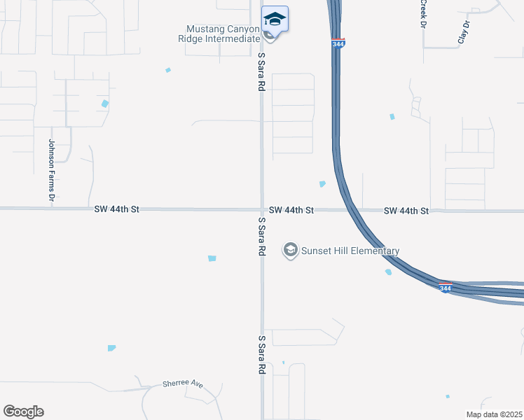 map of restaurants, bars, coffee shops, grocery stores, and more near 4500 South Sara Road in Oklahoma City