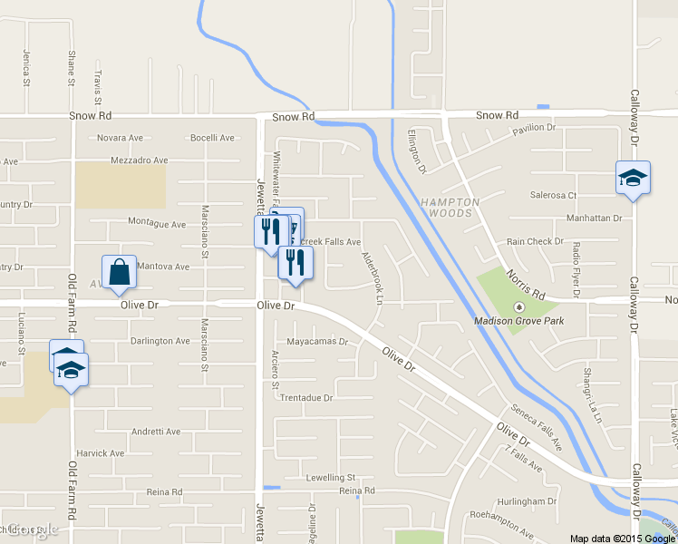 map of restaurants, bars, coffee shops, grocery stores, and more near 10913 Eagle Falls Ct in Bakersfield