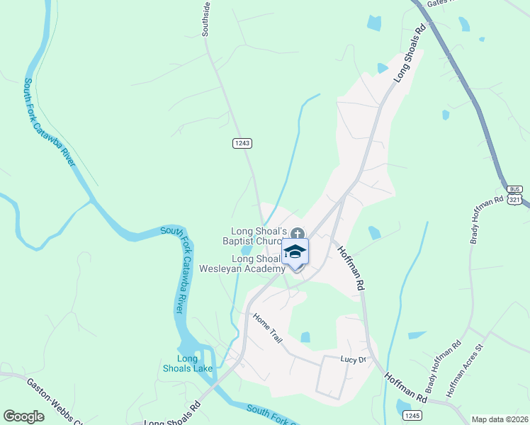 map of restaurants, bars, coffee shops, grocery stores, and more near 2641 Southside Road in Lincolnton