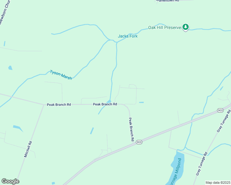 map of restaurants, bars, coffee shops, grocery stores, and more near 404 Peak Branch Road in Snow Hill