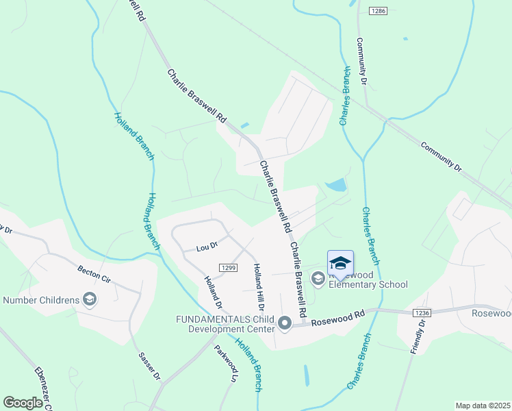 map of restaurants, bars, coffee shops, grocery stores, and more near 106 Arthurs Creek Drive in Goldsboro