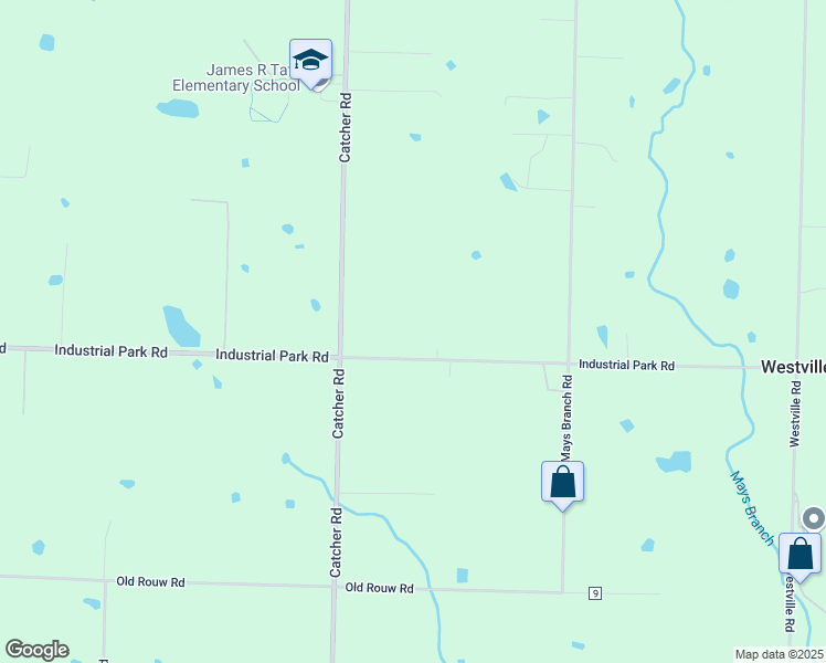 map of restaurants, bars, coffee shops, grocery stores, and more near 6137 Industrial Park Rd in Van Buren