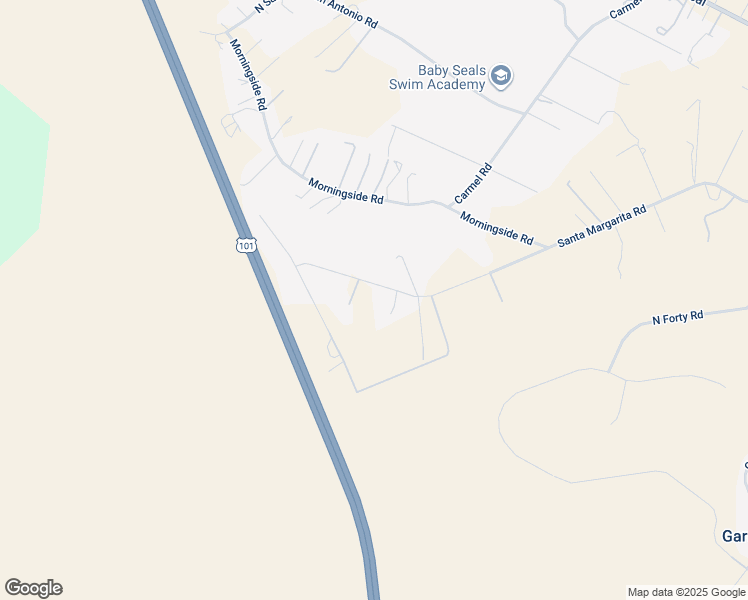 map of restaurants, bars, coffee shops, grocery stores, and more near 9132 Santa Margarita Road in Atascadero