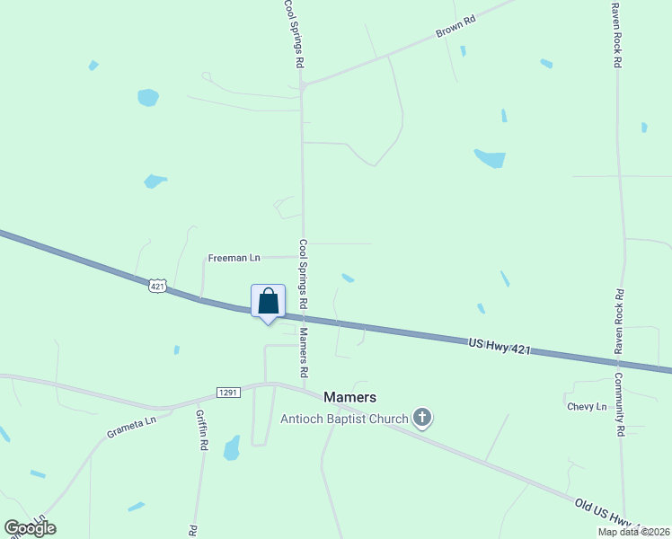 map of restaurants, bars, coffee shops, grocery stores, and more near 90 Frontier Court in Lillington