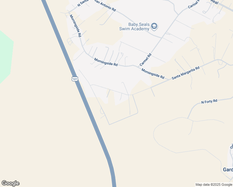 map of restaurants, bars, coffee shops, grocery stores, and more near 9132 Santa Margarita Road in Atascadero