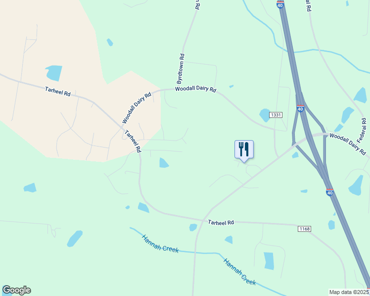 map of restaurants, bars, coffee shops, grocery stores, and more near 84 Sun Meadow Circle in Benson
