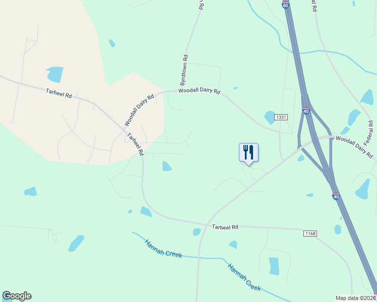 map of restaurants, bars, coffee shops, grocery stores, and more near 84 Sun Meadow Circle in Benson