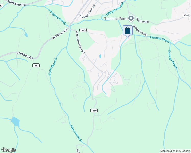 map of restaurants, bars, coffee shops, grocery stores, and more near 18 Breezy Knoll Drive in Fletcher