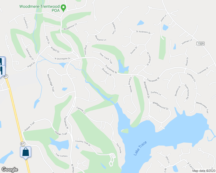 map of restaurants, bars, coffee shops, grocery stores, and more near 3047 Creek Run in Sanford